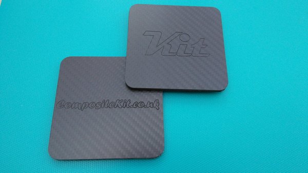 Personalised Carbon Fibre Drinks Coaster